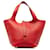 Hermès Cerradura Hermes Red Clemence Picotin 18 Roja Burdeos Cuero Becerro  ref.1328164