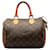 Louis Vuitton Brown Monogram Speedy 25 Leather Cloth  ref.1328176