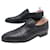 BERLUTI SHOES PERFORATED MOCCASINS 2063 10 44 BLACK LEATHER LOAFERS SHOES  ref.1328227
