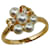 Tasaki está bien 18k Anillo de perlas de diamantes de oro Anillo de metal en excelentes condiciones  ref.1328308