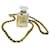 CHANEL Perfume Necklace Gold CC Auth ar11597b Golden Metal  ref.1328366