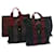 Hermès HERMES Fourre Tout Tote Bag Canvas 4Set Black Navy Red Auth 68339 Navy blue Cloth  ref.1328398