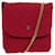 CHANEL Pochette Matelasse con catena cotone Rosso CC Auth bs13334  ref.1328420
