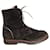 Salvatore Ferragamo ankle boots size 39 Dark brown Deerskin  ref.1328498