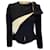 Autre Marque Giorgio Armani Black / Champagne Bow Detail Full Zip Silk Jacket  ref.1328523