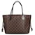 LOUIS VUITTON Damier Canvas Neverfull PM bag Brown Leather  ref.1328526