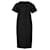 Giambattista Valli Crinkled Short Sleeve Dress in Black Linen  ref.1328556