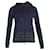 Moncler Maglia Down Cardigan in Navy Blue Polyester  ref.1328557