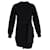 Proenza Schouler Vestido estilo suéter de punto acanalado con lazo lateral en lana negra Negro  ref.1328570
