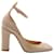 Valentino Tango Block Heel Ankle Strap Pumps in Beige Patent Leather  ref.1328616