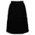 Prada Vintage Overlap Knee Length Skirt in Black Virgin Wool  ref.1328643