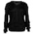Jersey con cuello de pico Givenchy de algodón negro  ref.1328644