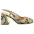 Escarpins à bride arrière Gucci Horsebit embossé peau de serpent en cuir multicolore  ref.1328656