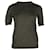 Céline Celine Short-Sleeve Knit T-shirt in Green Acrylic and Wool  ref.1328735