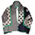 Hermès Hermes Clic-Clac a Pois Shawl 140 in Green and Grey Cashmere Wool  ref.1328737