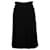 Classique Jupe trapèze plissée Chanel en soie noire  ref.1328750