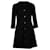 Timeless Cappotto Chanel con maniche a quarti abbottonati in lana nera Nero  ref.1328758