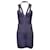 Herve Leger Front-Zip Bandage Dress in Navy Blue Rayon Cellulose fibre  ref.1328783