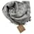 Bufanda con flecos y monograma de Burberry en cachemira gris Lana  ref.1328784