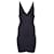 Herve Leger V-Neck Sleeveless Bandage Dress in Black Rayon Cellulose fibre  ref.1328789