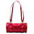 Louis Vuitton Red Monogram Satin Mini Papillon Leather Pony-style calfskin Cloth  ref.1328857
