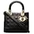 Dior Black Medium Lambskin Cannage Lady Dior Leather  ref.1328862