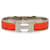 Bracelet Hermès Clic H Orange Métal Email Argenté  ref.1328864