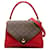 Borsa a V foderata con monogramma rosso Louis Vuitton Pelle Tela  ref.1328875