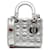 Dior Silver Small Calfskin Cannage My ABCDior Lady Dior Silvery Leather Pony-style calfskin  ref.1328908