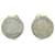Chanel Silver Round Logo Clip On Earrings Silvery Metal  ref.1328939