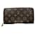 Louis Vuitton Zippy Wallet Brown Cloth  ref.1329544