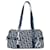 Christian Dior Charms Boston Monogram Shoulder Bag Blue Cloth  ref.1329962