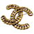 Timeless Chanel Logo CC Dourado Banhado a ouro  ref.1330117