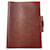 Hermès Simple agenda cover Dark red Leather  ref.1330160