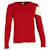 Moncler Rib-Knit Sweater in Red Wool  ref.1330210