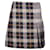 Burberry Mini-jupe à carreaux avec détails plissés en polyester gris Laine  ref.1330213