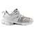Track Sneakers - Balenciaga - Synthetik - Silber/Nicht-gerade weiss/Schwarze Farbe Metallisch Synthetisch  ref.1330228