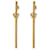 Versace La Medusa Greca Asymmetric Gold Tone Drop Earrings Metallic  ref.1330234