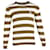 Loewe – Gestreifter Pullover aus khakifarbener Wolle mit Logo-Stickerei Grün  ref.1330248