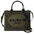 B-Army Small Shopper Bag - Balmain - Canvas - Khaki/Black Green Cloth  ref.1330252
