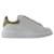 Oversized Sneakers - Alexander Mcqueen - Leather - White/Beige Pony-style calfskin  ref.1330259
