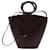 Staud Seberg Shoulder Bag in Maroon Leather Brown Red  ref.1330270