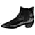 Chanel Bottines noires avec logo CC sur le côté - taille EU 42 Cuir  ref.1330333