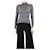 Chanel Grey ribbed knit top - size UK 12 Cashmere  ref.1330337