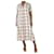 Lisa Marie Fernandez Peach checkered midi dress - size L Pink Linen  ref.1330339