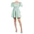 Autre Marque Mini robe fleurie à manches bouffantes vert menthe - taille M Coton  ref.1330342
