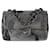 Chanel Black mini rectangle Swarvovski Crystals 2015 Classic single flap Leather  ref.1330350