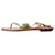 Aquazzura Sandálias de praia castanhas com detalhe de fruta - tamanho UE 37 Marrom Couro  ref.1330373
