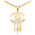 Chanel Gold CC Pendant Necklace Golden Metal Gold-plated  ref.1330488