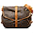 Louis Vuitton Brown Monogram Saumur 35 Leather Cloth  ref.1330498